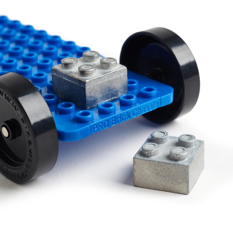 Pinewood Pro Zinc Brick Weight Set for Pinewood Derby and Brick Derby Race Cars | Set of Two LegoÂ®-Compatible zinc Bricks add .88oz (.44oz Each) to Your Next Winning Derby car - Image 3